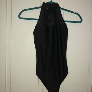 Motionwear high necked leotard. Black size S